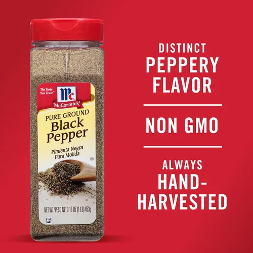 Miniatura 4 de McCormick Pimienta negra molida pura, 16 oz