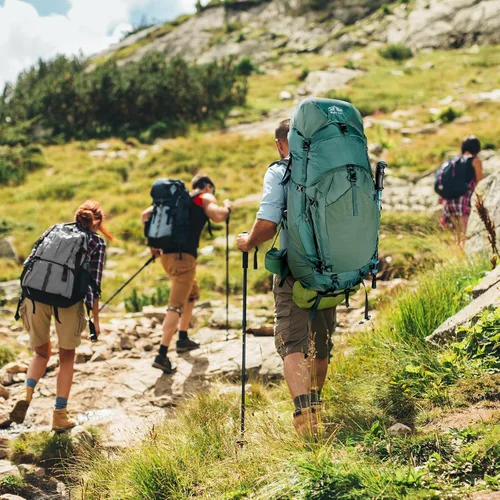 Miniatura 8 de Night Cat Mochila de senderismo con marco interno: Mochila de camping grande de 100L para hombres y mujeres que viajan cubierta impermeable