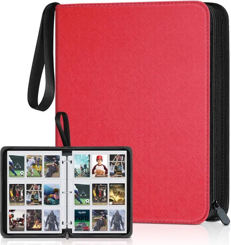 Miniatura 9 de Carpeta de tarjetas de 900 bolsillos, 9 bolsillos para tarjetas de intercambio duradero, protectores de tarjetas de béisbol para MTC, TCG, tarjetas