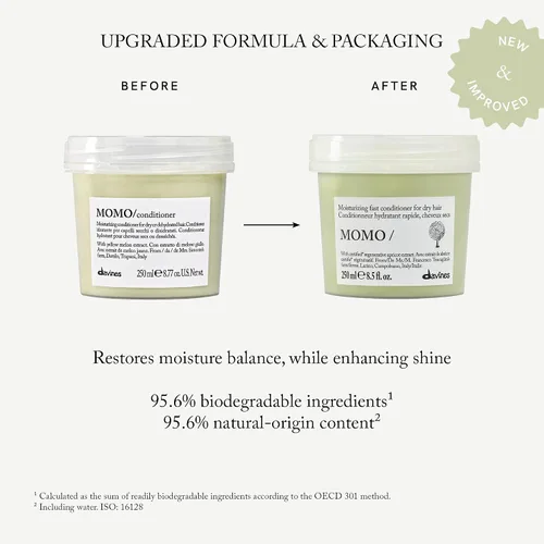Miniatura 3 de Davines MOMO/Conditioner, Deep Moisturizing Formula for Dry or Dehydrated Hair - Hydrates & Detangles for Softness & Shine - Apricots Restores