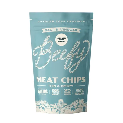Miniatura 19 de BEEFY Meat Chips - Mostaza Miel - 2.5oz. 100% Prime Brisket. 13g de proteína por onza.