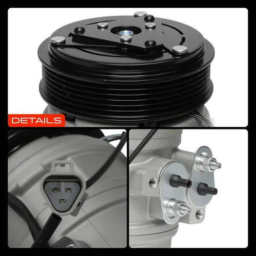 Miniatura 9 de A-Premium Compresor de aire acondicionado con embrague compatible con Toyota Tundra 2007-2009, 4Runner 2003-2009, Sequoia 2001-2007 y Lexus GX470