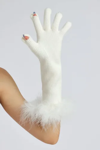 Miniatura 36 de Sahabowi Guantes de cuero para clima frío Manopla de lana cálida de invierno para mujeres