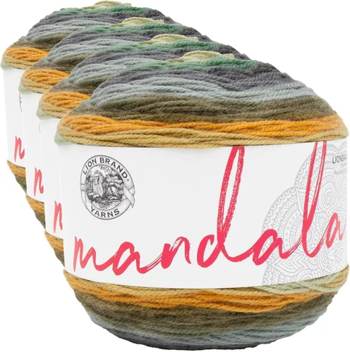 Miniatura 46 de Lion Brand Yarn Mandala - Hilo multicolor para ganchillo,tejido y manualidades, color Liger, 1770 pies, paquete de 1 unidad