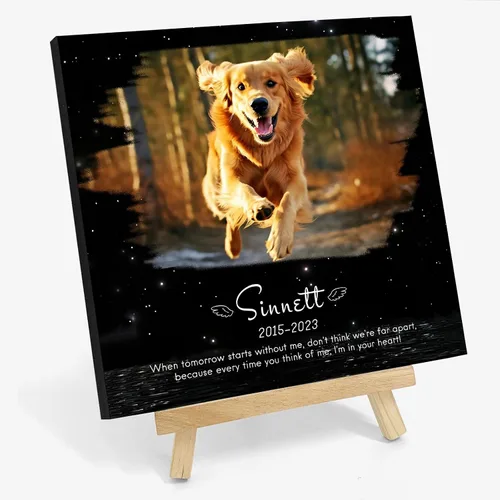 Miniatura 16 de Marco de fotos de perro personalizado con caballete, regalo conmemorativo personalizado para mascotas para amantes de las mascotas, retrato