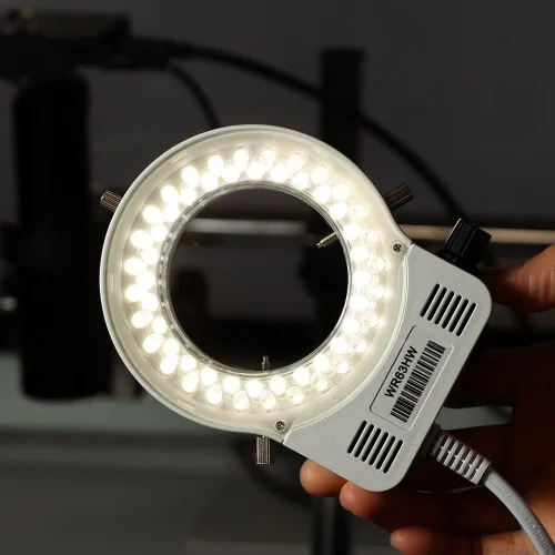 Miniatura 2 de Kit de microscopio LED para microscopio iluminador de luz de anillo para microscopio lámpara ajustable microscopio industrial cámara fuente de luz