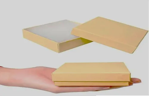 Miniatura 2 de RJ Displays Paquete de 6 cajas de joyería de cartón de papel kraft marrón rellenas de algodón para collares, cajas de pulsera, reloj y caja