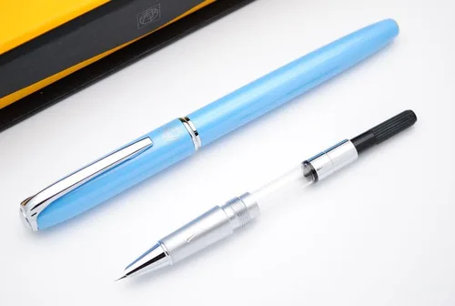 Miniatura 3 de czxwyst Picasso 916 Malage Ultrafine Accounting Pluma estilográfica EF Nib Caja Original (azul claro)
