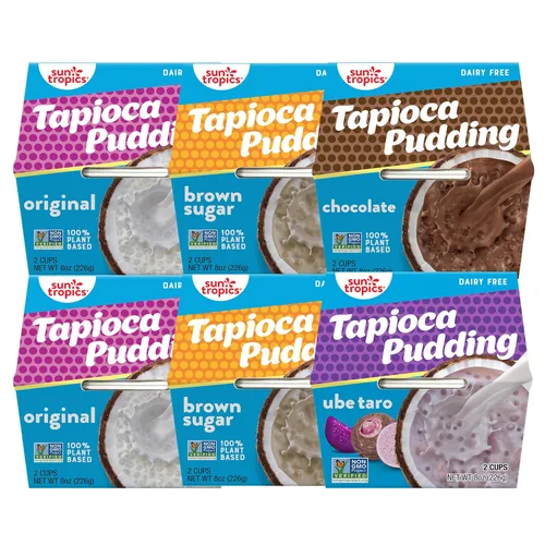 Miniatura 11 de Sun Tropics Pudín de Tapioca, Chocolate Pudines Veganos, Pudines Sin Lácteos Sin Gluten, Sin OGM Copitas de Pudín Listas para Comer 4.0oz