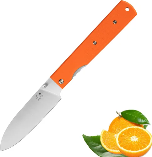 Miniatura 7 de Miki Sharp - Cuchillo de bolsillo plegable de cocina japonesa de acero inoxidable 440A para acampar al aire libre (hoja de chef)