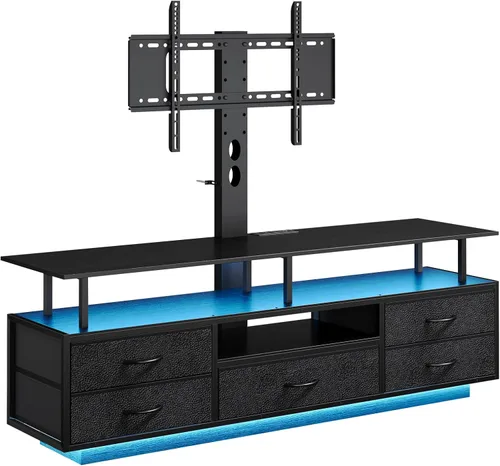 Miniatura 8 de BTHFST Soporte de TV con soporte para televisores de 32/55/65/70 pulgadas, soporte de TV LED de 51.2 pulgadas con tomas de corriente