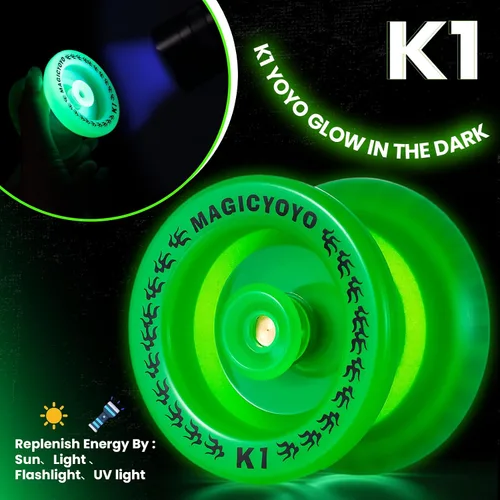 Miniatura 4 de Paquete de 3 yoyos para principiantes para niños, MAGICYOYO K1-Plus Responsive Yo Yos + 3 guantes de yoyo, 3 bolsas de yoyo, 18 cuerdas, todo en una