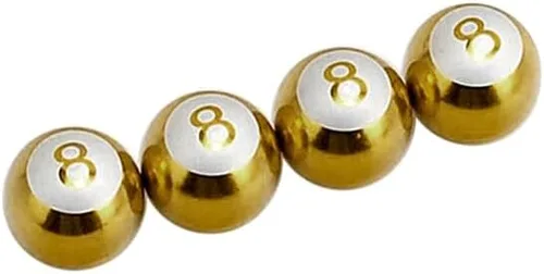 Miniatura 9 de 4 tapas de vástago de válvula, divertidas cubiertas esféricas de aleación de aluminio para válvulas de neumáticos de automóvil, resistentes a