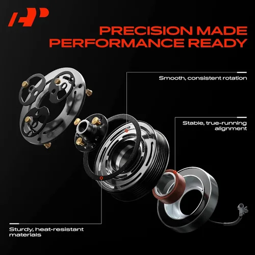 Miniatura 5 de A-Premium Kit de embrague del compresor del A/C compatible con Honda Civic 1.7L 2001-2005