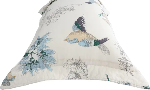 Miniatura 9 de Brandream Fundas de almohada acolchadas 100% algodón, 2 piezas, tamaño estándar, diseño de pájaros de campo americano, decoración de dormitorio