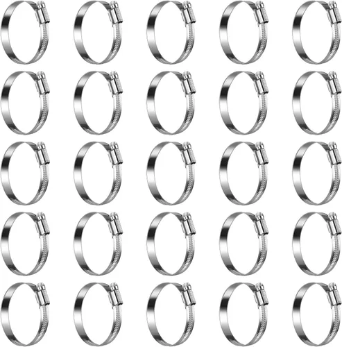 Miniatura 13 de Abrazaderas de manguera de engranaje helicoidal antideslizantes #4, abrazaderas de tornillo de acero inoxidable ajustables de 5/16 a 1/2 pulgadas