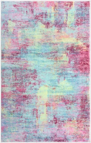 Miniatura 138 de IOHOUZE Alfombra abstracta lavable de 3 x 12 pies para pasillos, antideslizante para cocina, camino de entrada de lana sintética para interiores