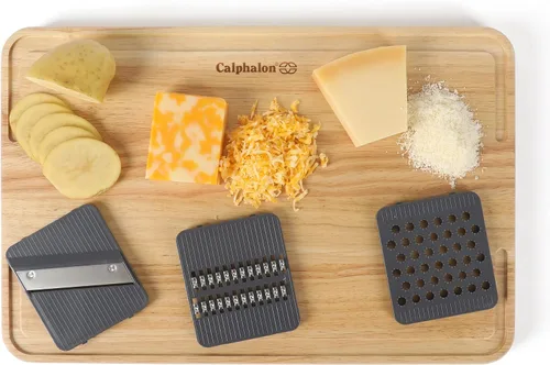 Miniatura 10 de Calphalon Picadora de verduras con recipiente, 3 cuchillas con 1 picadora y 1 mandolina, picadora de alimentos 5 en 1 con cuchillas de acero