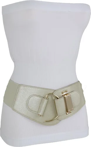 Miniatura 57 de TFJ - Cinturón ancho de moda para mujer, cintura alta, hebilla de gancho de metal dorado, talla XS, S, M, L, XL