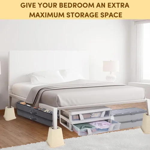Miniatura 4 de DEDU Elevadores de cama de 6 pulgadas, resistentes, paquete de 4, elevadores de muebles para sofás de gran tamaño, elevadores de sofá