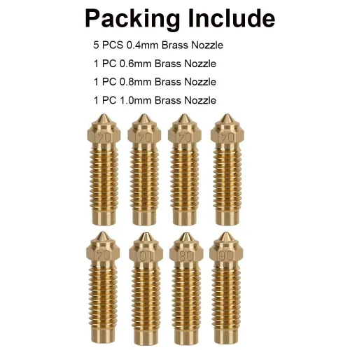 Miniatura 6 de Impresora 3D Neptune 4 Plus/Neptune 4 Max Boquillas Kit Extrusora Hotend – Incluye 5 piezas 0.016 in+1pc 0.024 in+1pc 0.031 in+1pc 1pc 0.039 in