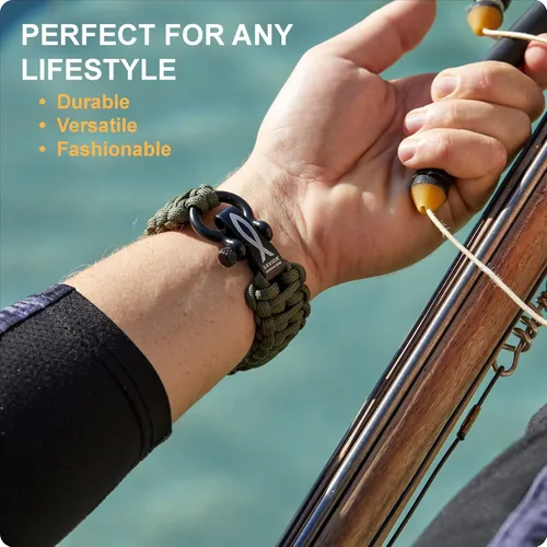 Miniatura 5 de Correa de paracord Savior Survival Gear, compatible con Apple Watch de 49/45/44/42/41/40/38 mm, correa de iWatch Series Ultra 10 9 8 7 6 5 4 3 2 1