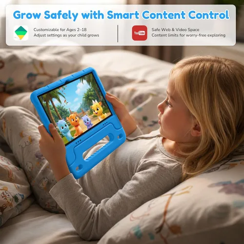 Miniatura 9 de EDDBNi Tableta para Niños Android 14 Tableta de 10 Pulgadas Tabletas para Niños con Estuche Núcleo Cuádruple 64GB Cámara Dual Controles Parentales