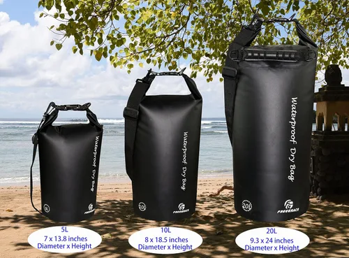 Miniatura 2 de Freegrace - Juego de 3 bolsas secas impermeables, bolsa seca con 2 cierres y correa de hombro desmontable; bolsa de cintura y funda para teléfono