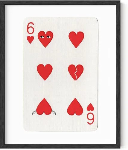 Miniatura 29 de HAUS AND HUES Arte de pared de corazón, bonito póster con estampado de corazón, decoración temática retro (24 x 36 pulgadas sin marco)