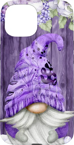Miniatura 6 de Cute Purple Aesthetic Anemones Flower Pattern Lavender Gnome Case for iPhone 17