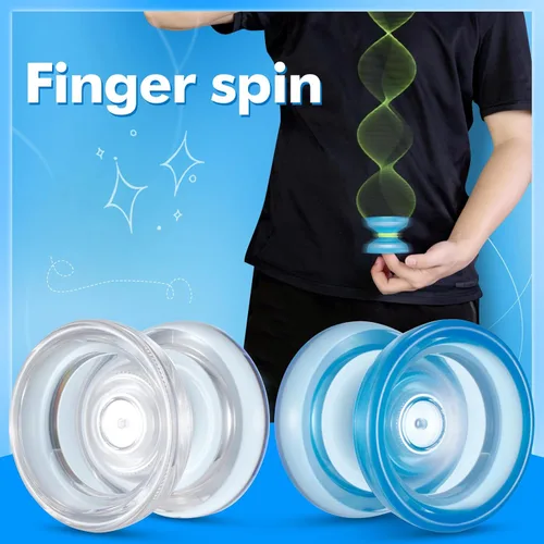 Miniatura 2 de Yoyo P02 Crystal Yo Yo Juego de 2 Piezas - Yoyo de Modo Dual Responsivo y No Responsivo, Yoyo de Giro con el Dedo, Yo-yo de Trucos