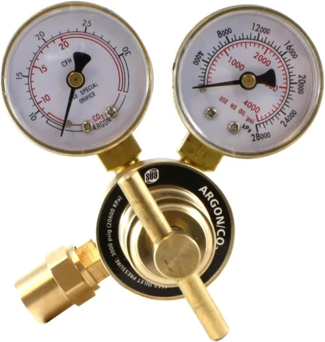 Miniatura 9 de SÜA - Regulador industrial de argón/medidor de flujo para soldadores MIG y TIG + manguera de 5 pies