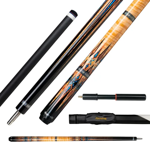 Taco de billar de fibra de carbono de Moyerely, palo de taco de 11.8mm/12.5mm de baja deflexión, palo de piscina profesional con estuche
