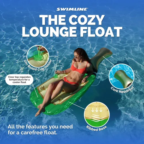 Miniatura 3 de Swimline - Flotador para piscina con forma de botella de champán, 86 x 30 pulgadas