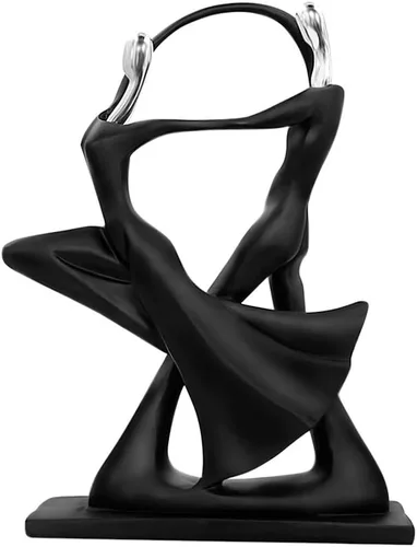 DreamsEden Escultura romántica de baile para parejas, estatua de aniversario, boda, adorno abstracto, decoración para el hogar y la oficina (doble