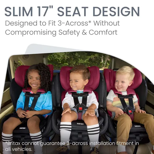 Miniatura 7 de Britax Poplar S Asiento convertible para automóvil, asiento de automóvil 2 en 1 con diseño delgado de 17 pulgadas, tecnología ClickTight, ónix rubí