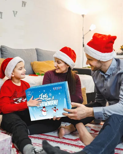 Miniatura 5 de Kit de 16 piezas de muñeco de nieve, construye un muñeco de nieve para niños, manualidades de Navidad, manualidades creativas de arcilla seca al