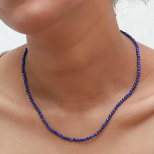 Miniatura 4 de Gempires - Collar de cuentas de piedras naturales hechas a mano, joyería de cristal hipoalergénica de 20 pulgadas, chapado en oro, joyería de moda