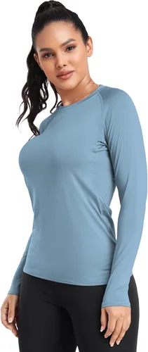 Miniatura 2 de TELALEO 4 Pack Women's Compression Shirt LongShort Sleeve Performance Workout Baselayer Athletic Top Sports Gear