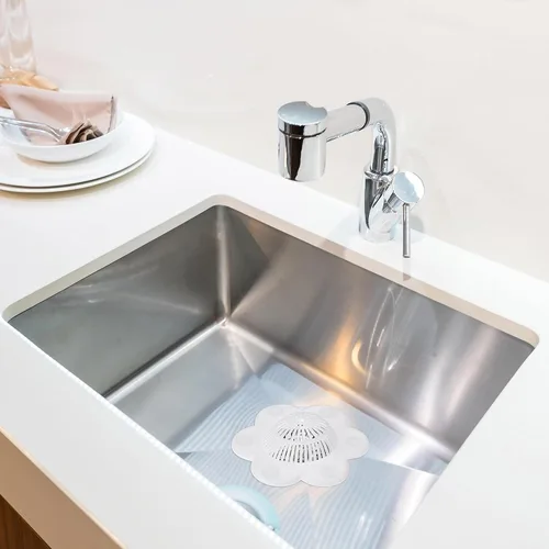 Miniatura 6 de uxcell Colador para fregadero de cocina, tapón de eliminación de fregadero de silicona, colador de pelo flexible, color blanco, 2