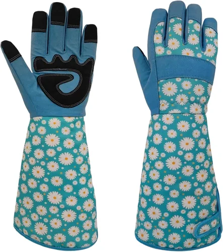 Miniatura 19 de Guantes Largos de Jardinería, Resistentes a Espinas y Pinchazos, Guantes Protectores para Rosas y Cactus para Jardinero, Regalos Girasol