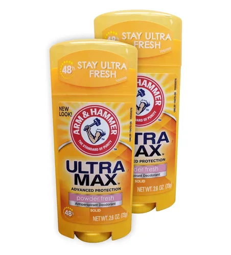 Arm & Hammer Ultramax Invisible Solid Powder Antitranspirante y desodorante fresco, 2.6 onzas, paquete de 2