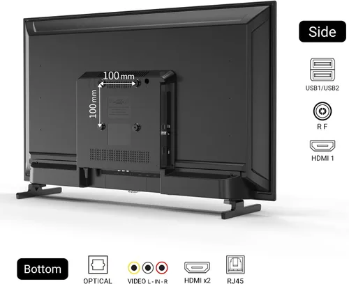Miniatura 4 de TuTu Smart TV de 32 pulgadas 1080P FHD con Tizen OS TV compatible con HDR Full HD Slim Design Smart TV o monitor con HDMI, Dolby Audio, control