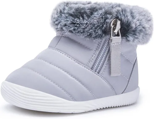 BMCiTYBM Botas de nieve impermeables para bebé niño y niña, botines cálidos de invierno, antideslizantes, ligeros, zapatos al aire libre para