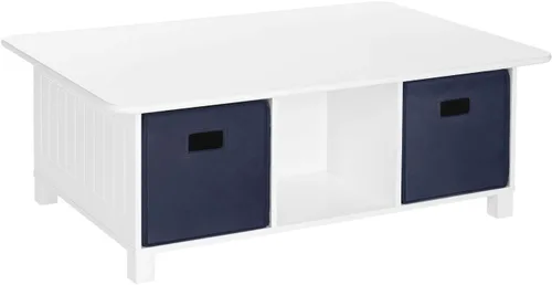 Miniatura 11 de RiverRidge Home RiverRidge - Mesa de actividades, color blanco con cubos de coral