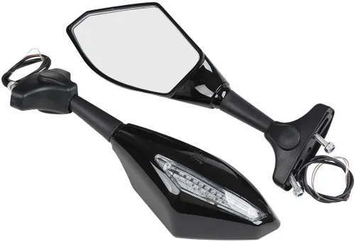 Miniatura 8 de TCMT Espejos LED integrados para Honda VFR800 Interceptor 03-07 Kawasaki Ninja ZX-10R 2004-2011 KTM RR312 08-09 Suzuki GSXR1000 09-11 Yamaha YZF-R6