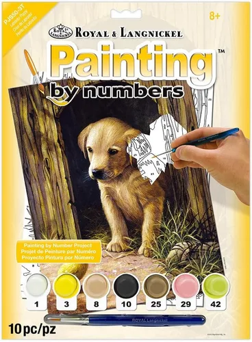 Miniatura 9 de Royal & Langnickel Pintura por números Junior Pequeño Kit de actividades artísticas, cachorro salchicha (PJS51)