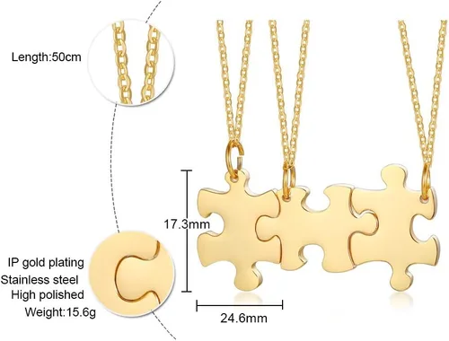 Miniatura 2 de Collar de acero inoxidable con nombre personalizado para 23456 mejores amigos, collar de costura conectada, joyería de amistad, joyería familiar