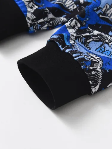 Miniatura 28 de Conjunto de 3 piezas de ropa de bebé recién nacido con estampado de manga larga + pantalones + sombrero