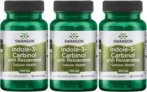 Miniatura 9 de Swanson Indole-3-Carbinol con Resveratrol - Suplemento I3C que promueve la protección celular - Suplemento natural para ayudar a mantener un